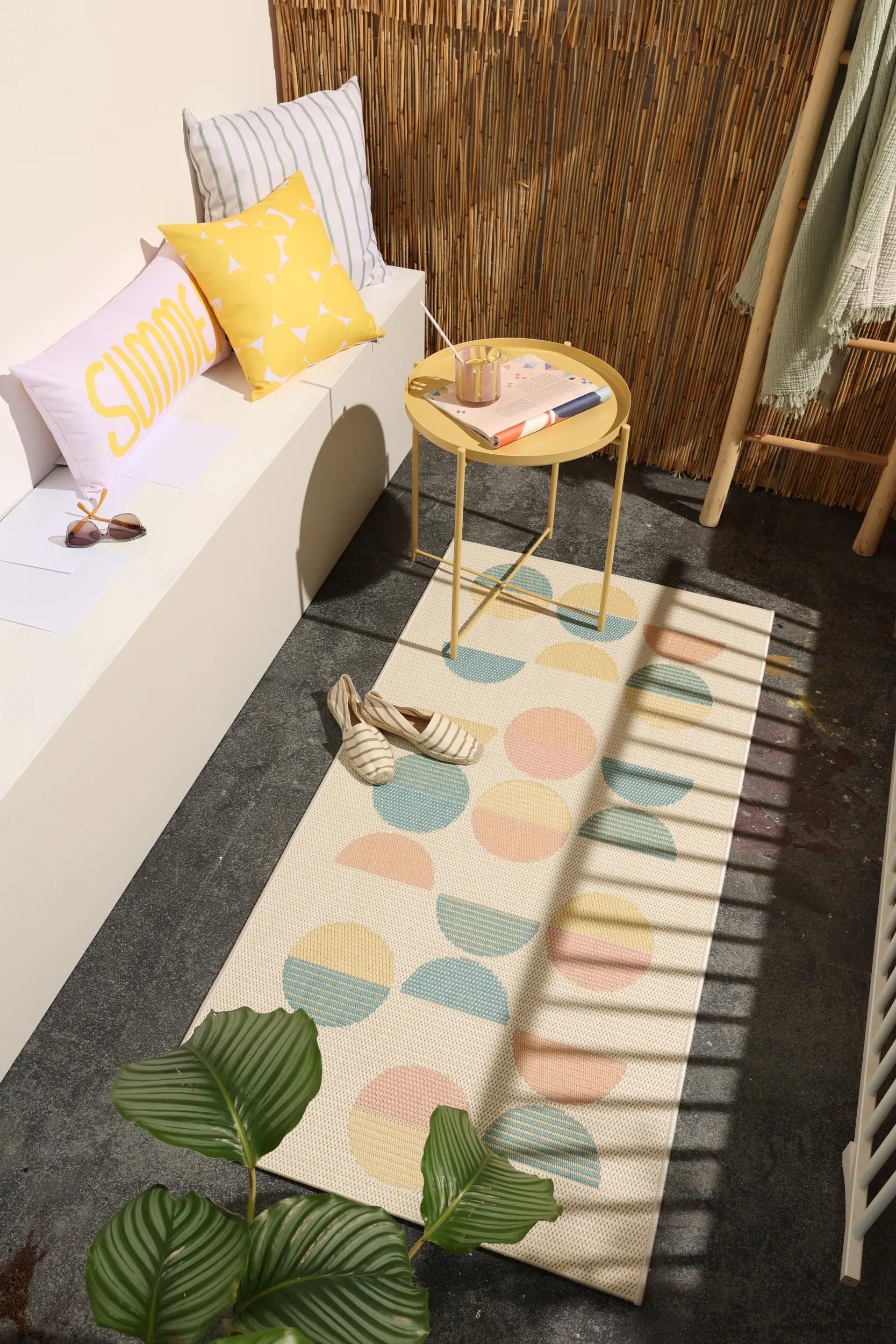 benuta Outdoorteppich Candy, rechteckig, Höhe: 5 mm, In- & Outdoorteppich, Robust für Garten, Terrasse, Balkon, Küche