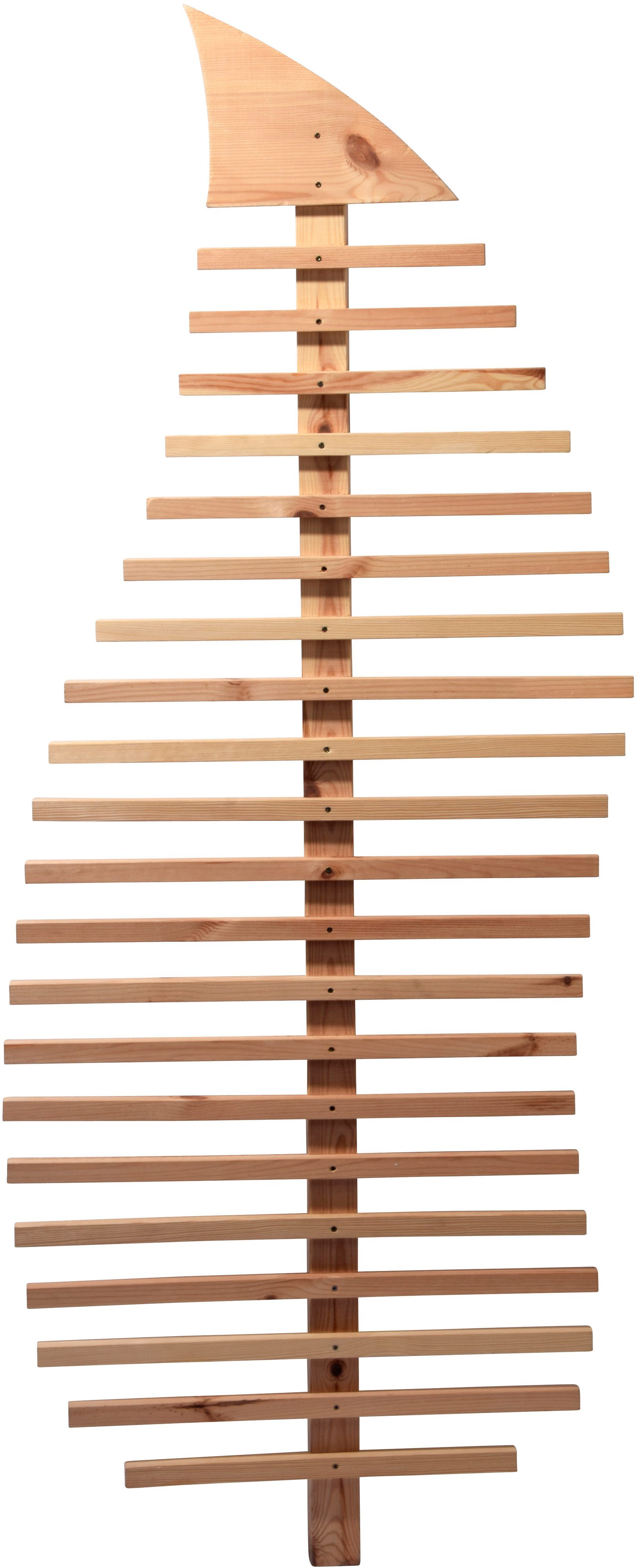 dobar Rankhilfe Großes Design-Rankgerüst "Fraxinus-Blatt", Rankhilfe 76x6,5x186cm, Metall-Erdspieß 7x7x75cm