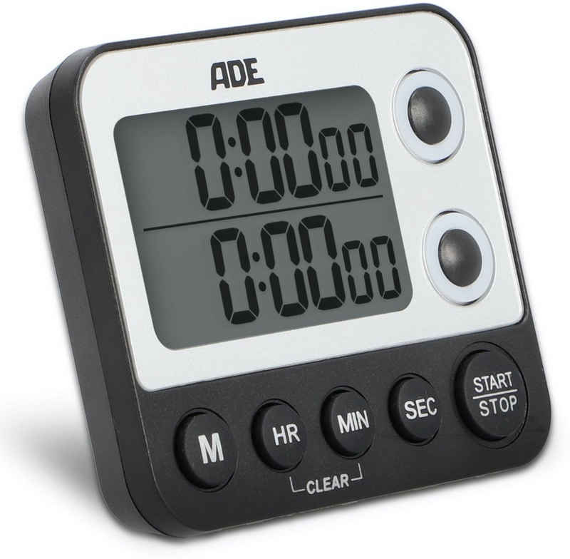 ADE Küchentimer »TD2100« mit 2 Timern, akustischer Alarm, zum Stellen und Hängen, magnetisch