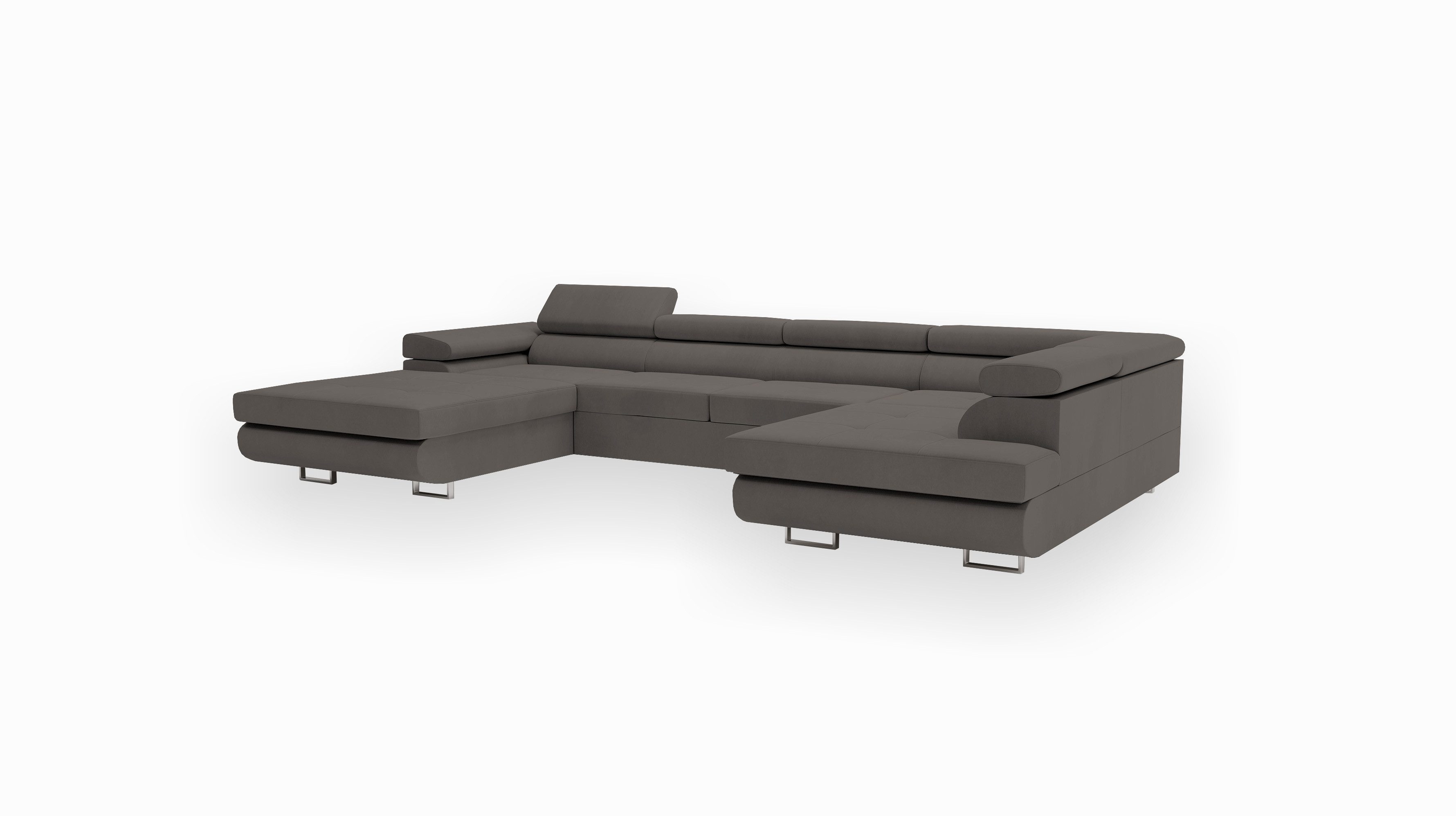 Goldstoff Wohnlandschaft mit Schlaffunktion, Couch für Wohnzimmer - Schlafs günstig online kaufen