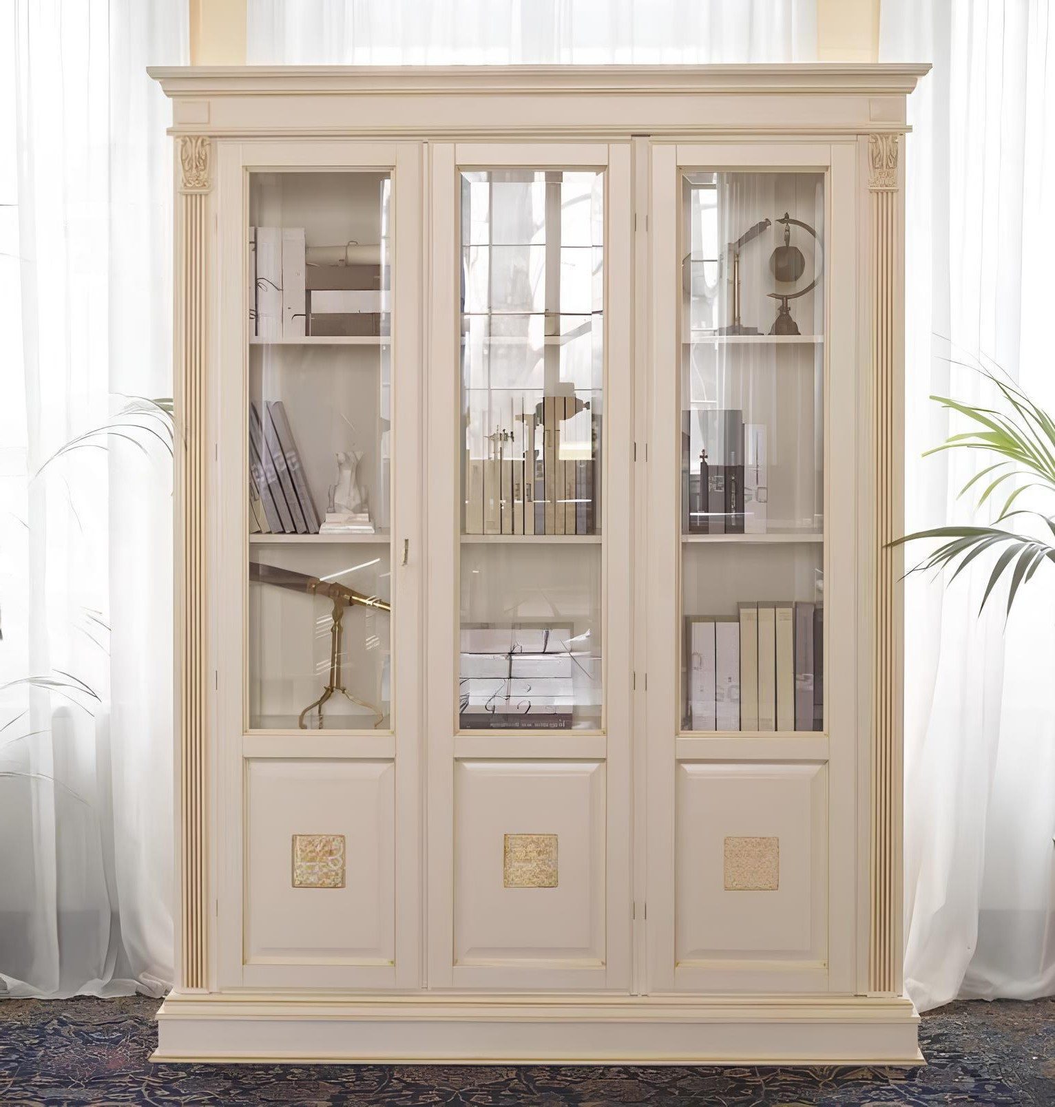 Xlmoebel Bücherregal Luxus Aktenschrank Vitrine für stilvolle Büroeinrichtung, Made in Europa