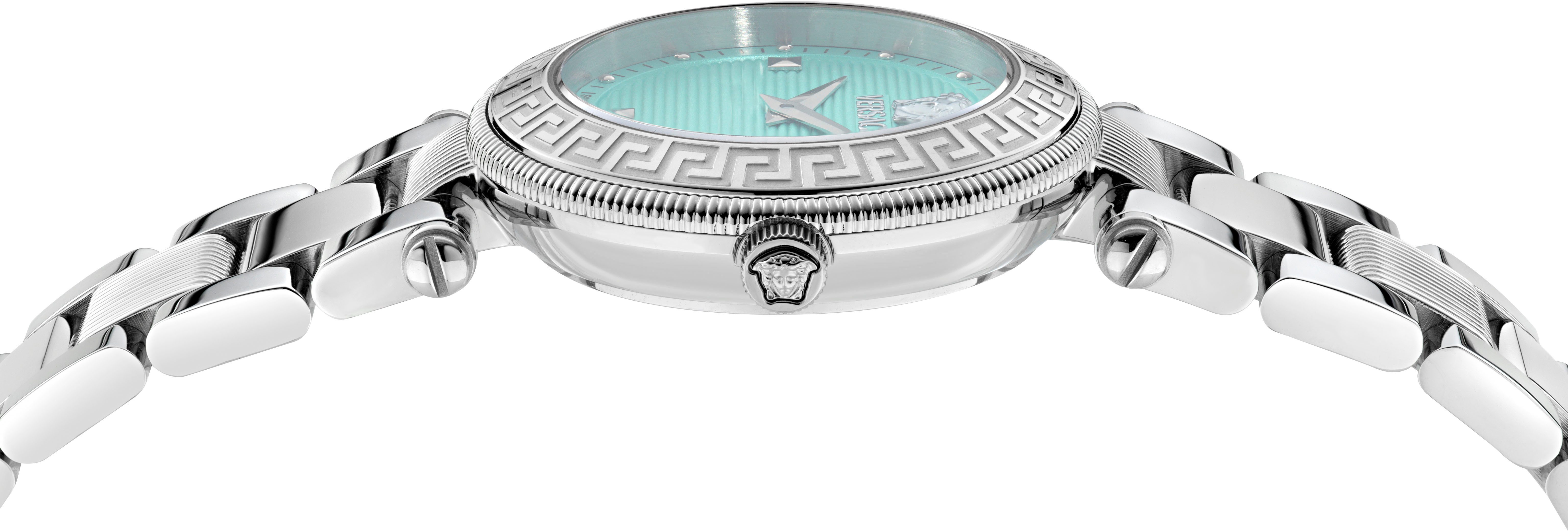 Versace Quarzuhr REVE PETITE VEBFA0124, Armbanduhr, Damenuhr, Swiss Made, Edelstahlarmband, analog, Saphirglas