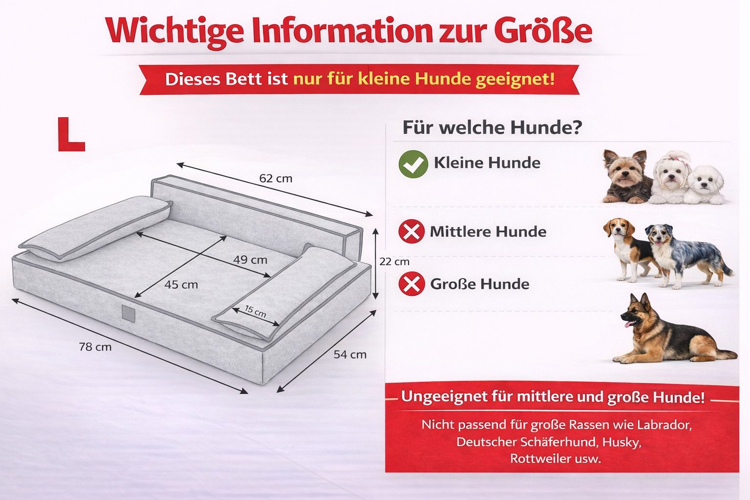 Hobbydog Tierbett HOBBYDOG Hundesofa Hundebett Velvet, ergonomisch, pflegeleicht, Velvet, dicke Polsterung, ergonomische Form, maschinenwaschbar bei 30°C