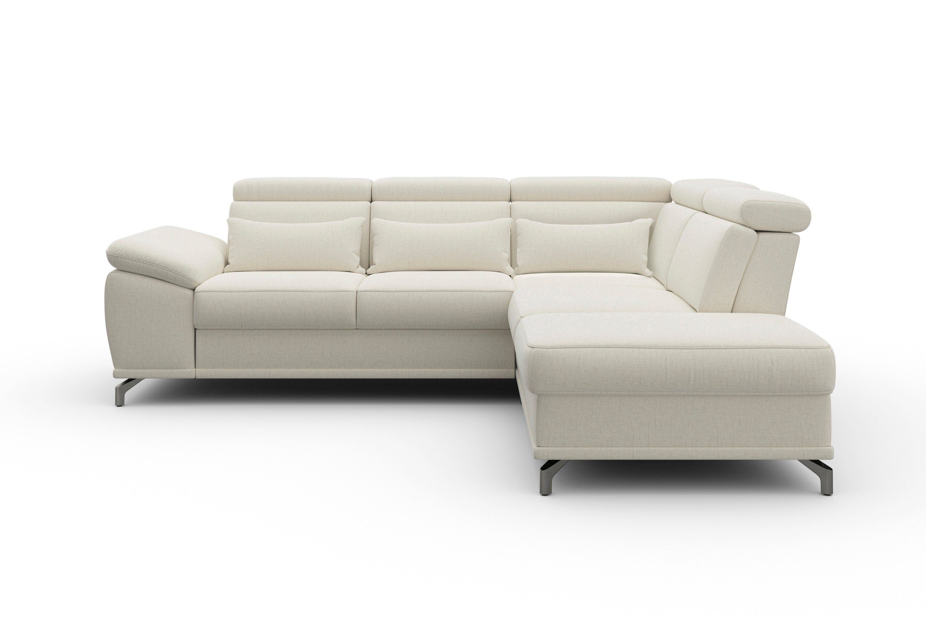 sit&more Ecksofa "Cabrio L-Form, mit Sitztiefenverstellung, Arm- und Kopfte günstig online kaufen