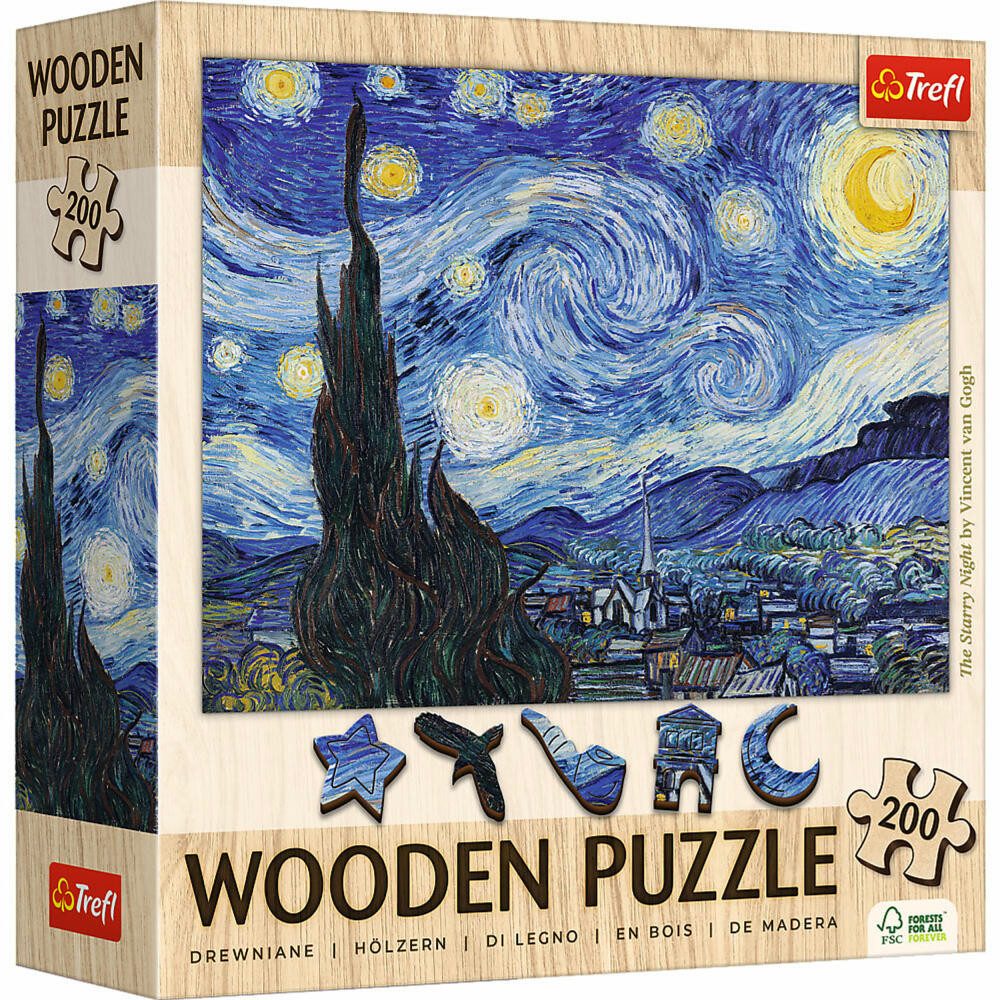 Trefl Puzzle Die Sternennacht Vincent van Gogh, 200 Teile, 200 Puzzleteile