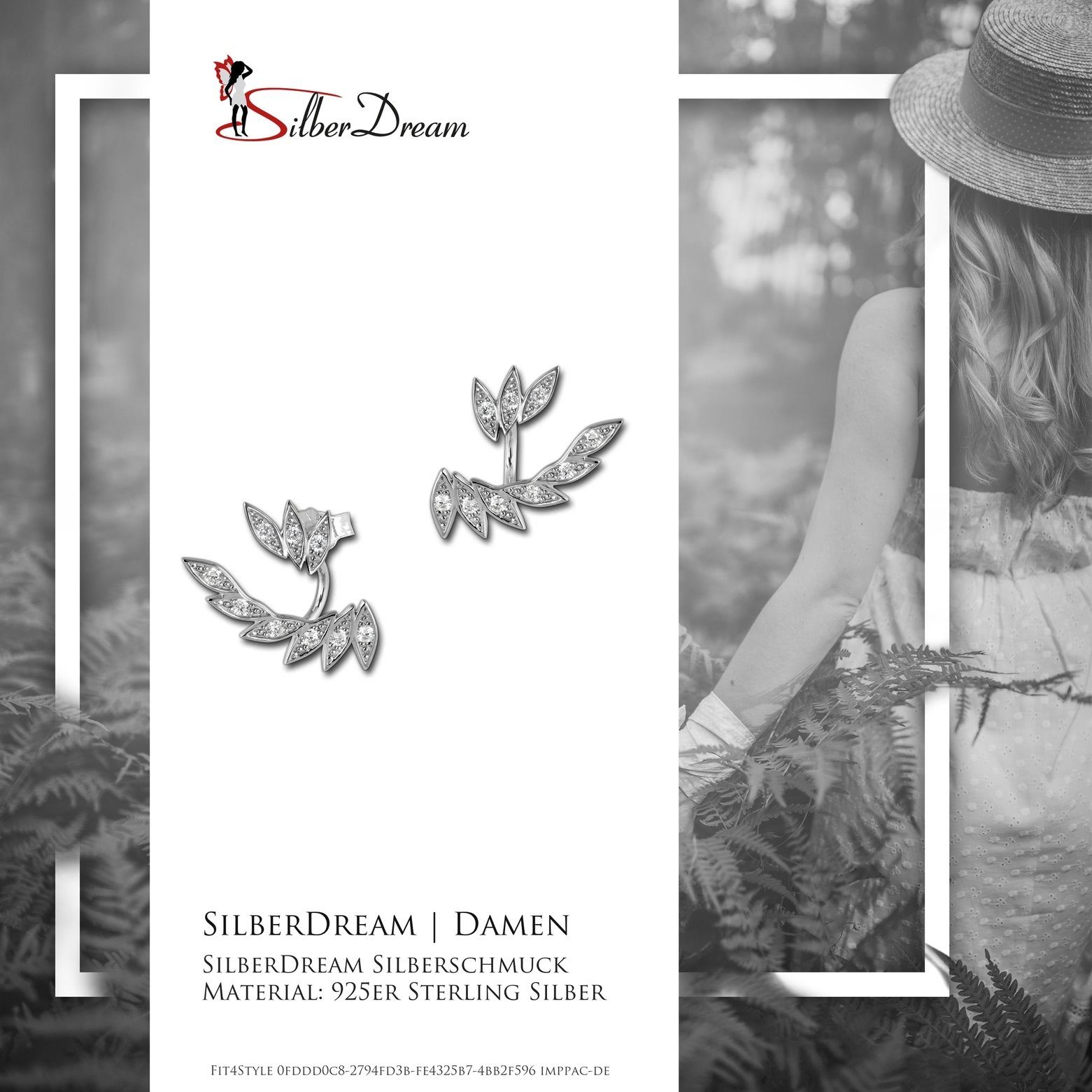 SilberDream Paar Ohrstecker SilberDream weiß Ear Cuff Blätter Ohrringe (Ohr günstig online kaufen