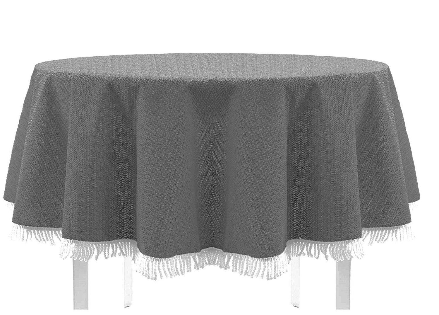 EXKLUSIV HEIMTEXTIL Gartentischdecke Gartentischdecke mit Fransen Tischdeck günstig online kaufen