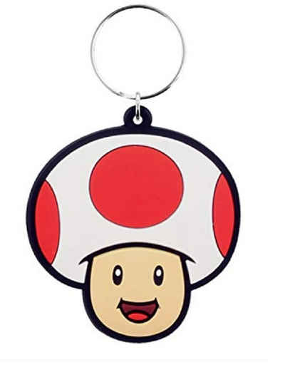 Nintendo Schlüsselanhänger Schlüsselanhänger Kinder Mini Super Mario Toad Anhänger keychain 6 cm, Schlüsselanhänger Haustierschlüsselanhänger Geschenk Hund Frau Herren
