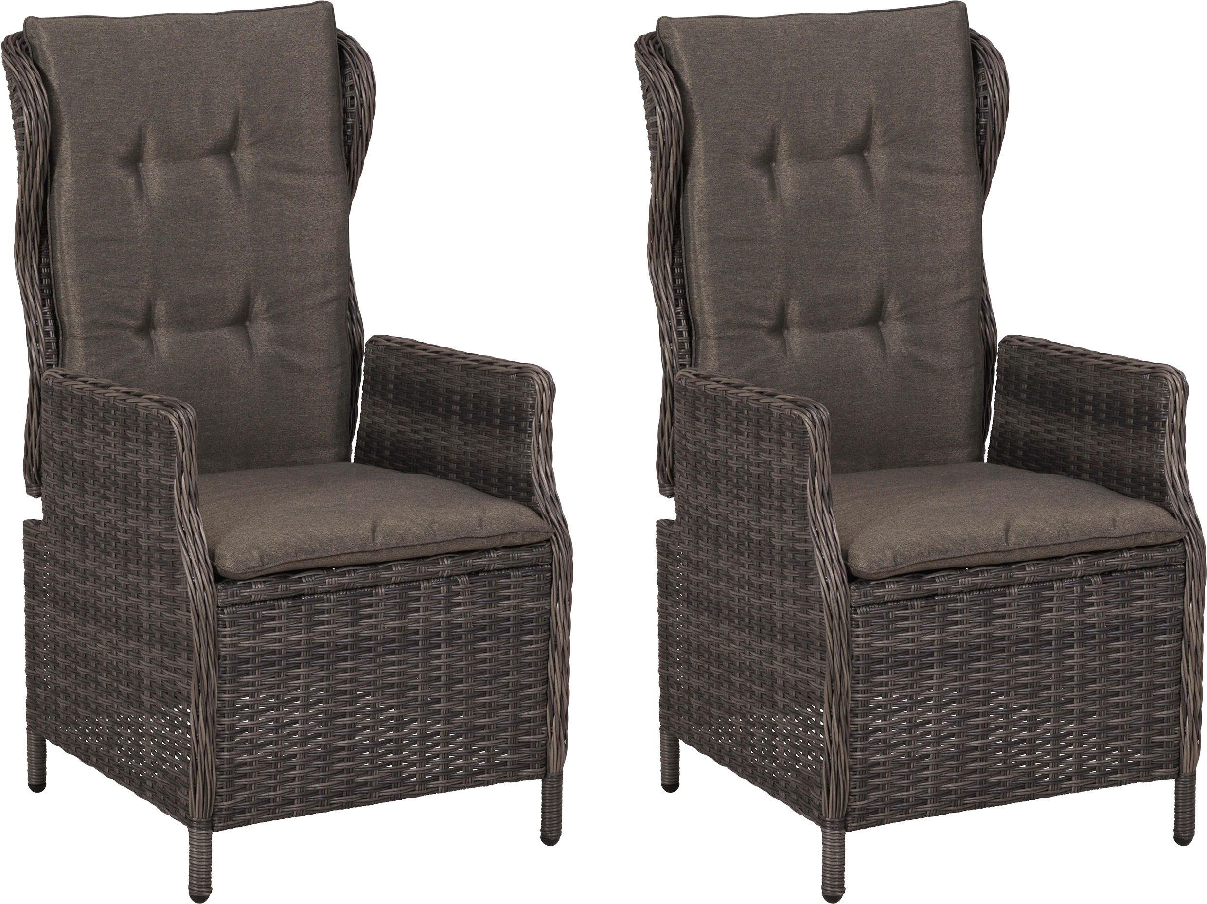 MERXX Gartensessel Saviano (Set, 2-St), hohe Rückenlehne