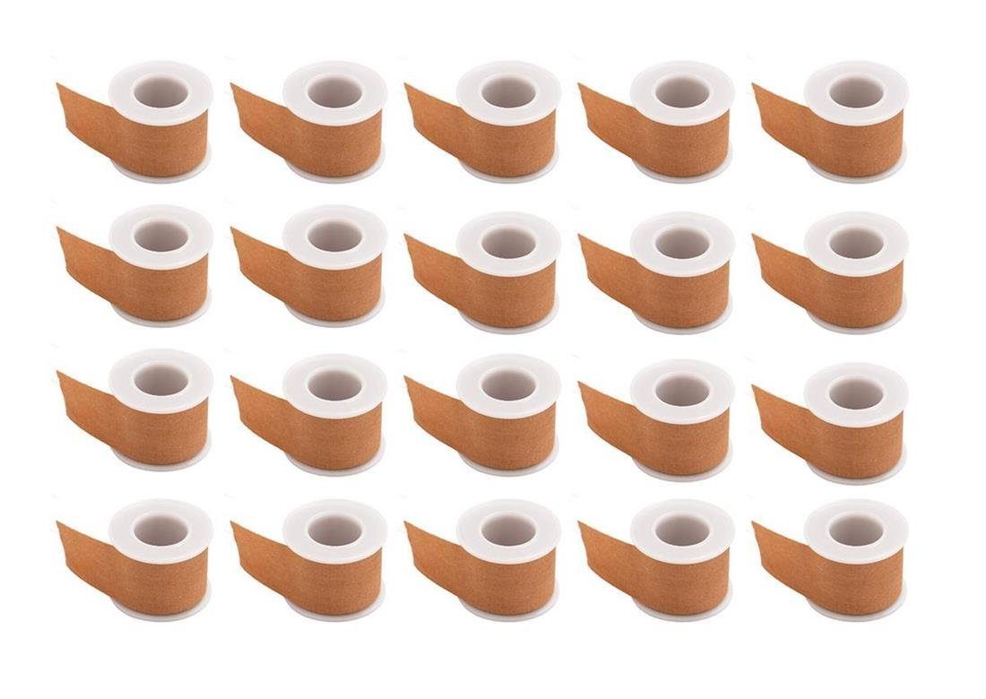 varivendo Fixierpflaster 20 Rollenpflaster Fixierpflaster hellbraun 2,5 cm (Rollen, 20-St., Rollenpflaster) Verbandrolle Rollenverband Heftpflaster Seidenpflaster