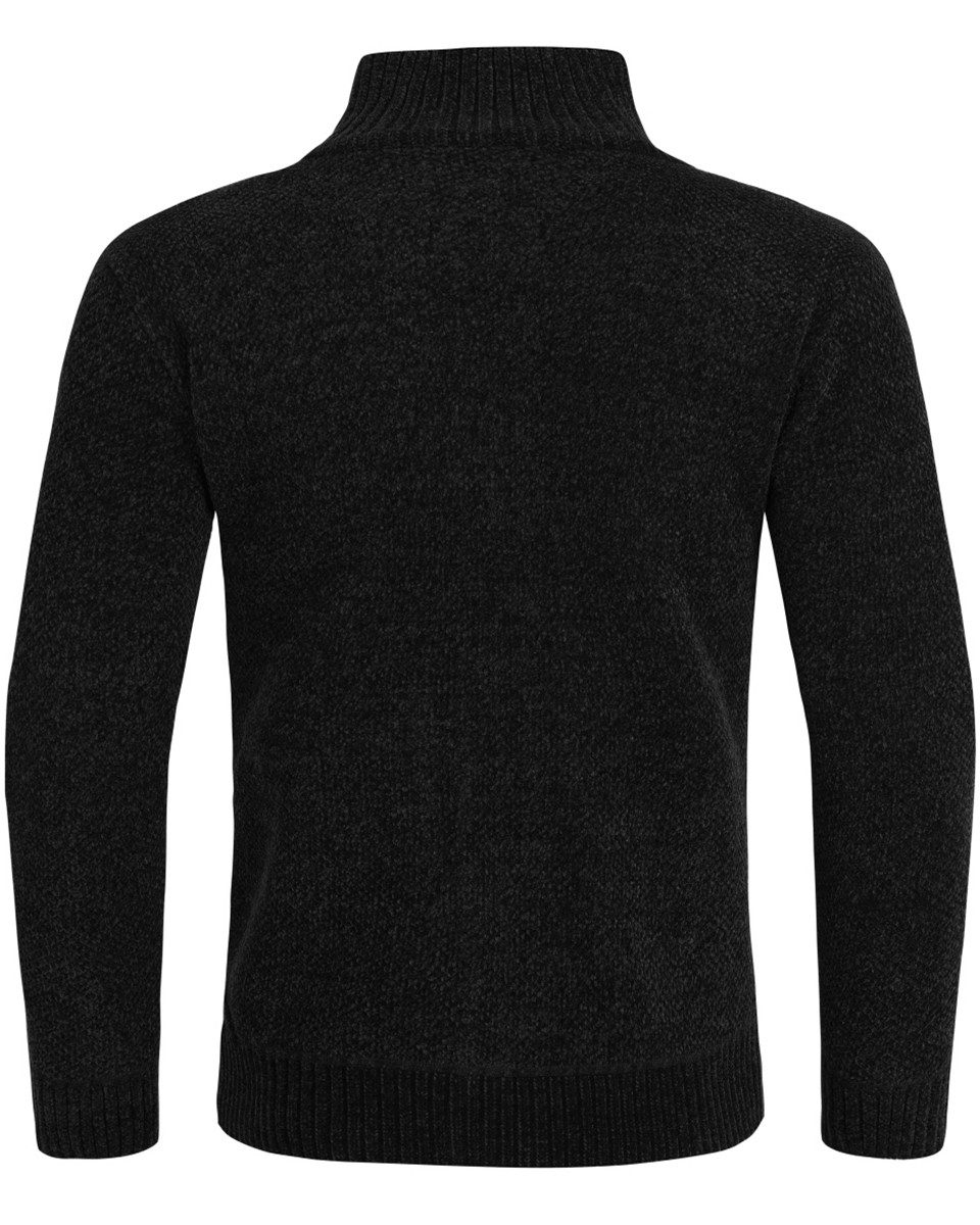 Allthemen Cardigan mit Stehkragen Uni Grobstrick günstig online kaufen