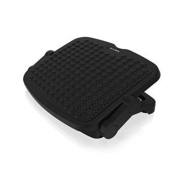 ICY BOX Fußstütze IB-EWA111-FT, ergonomisch, Fußablage, schwarz, rutschfest, Kunststoff, Metall, mit Noppen