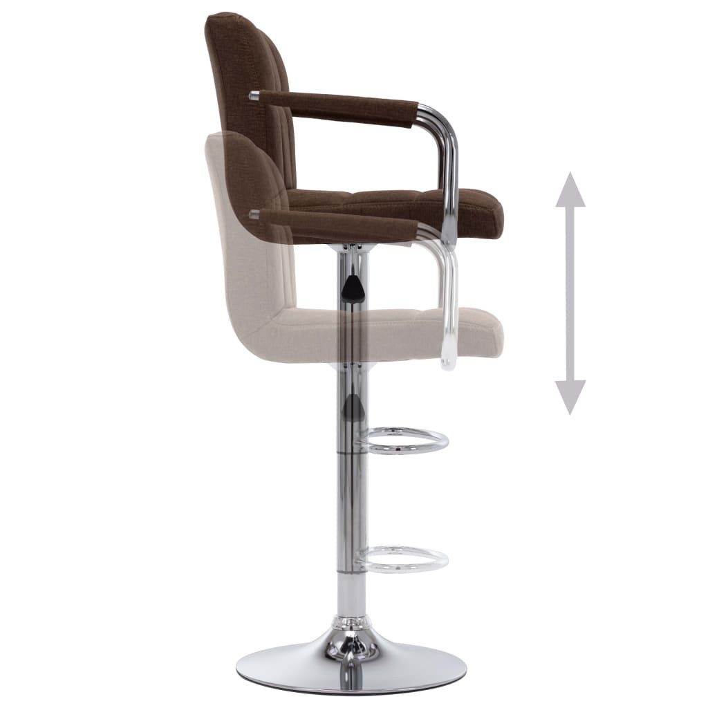 vidaXL Barhocker Barhocker 2 Stk. Braun Stoff (2 St)