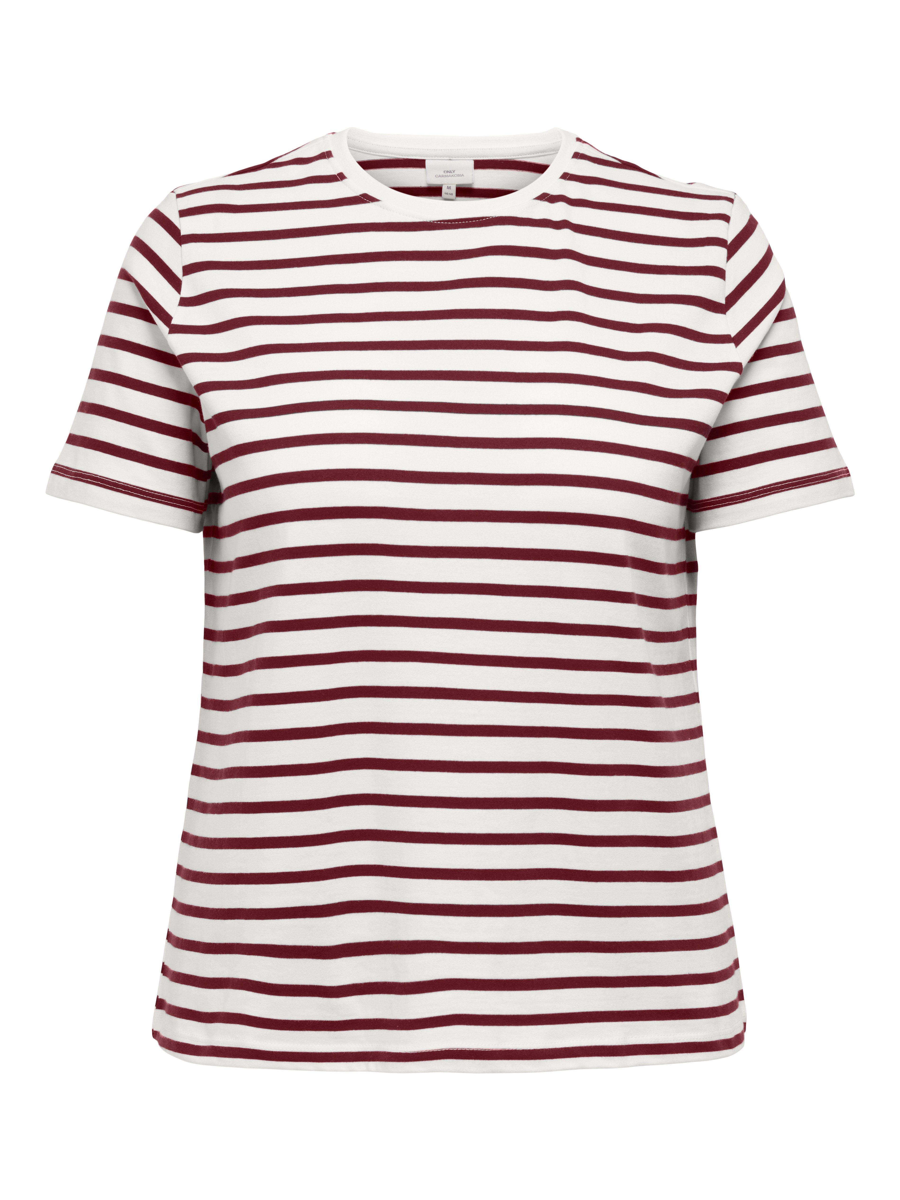 ONLY CARMAKOMA Kurzarmshirt CARNEW SOPH SS Y/D STRIPE JEANS TEE JRS günstig online kaufen