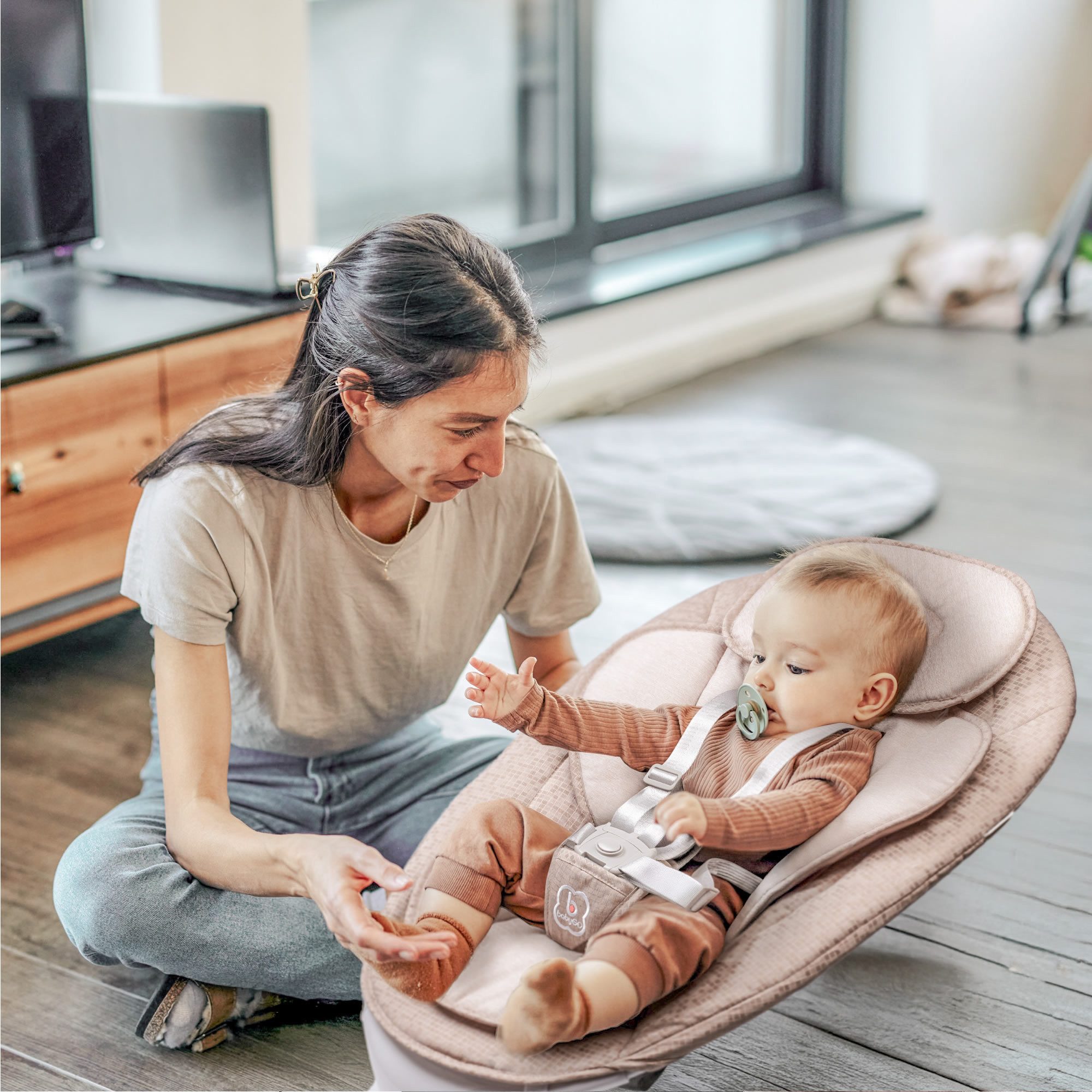 BabyGo Babywippe Elektrische Wippe mit Musik Swing, Timer-Einstellungen: 15 günstig online kaufen