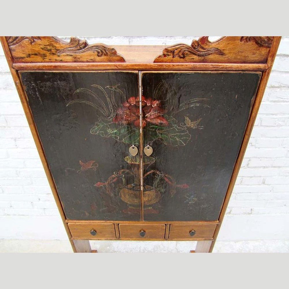 Luxury-Park-Direct Kommode China Shanxi ca 1890 alter Hausaltar Regal Pappelholz naturfarben. Lu