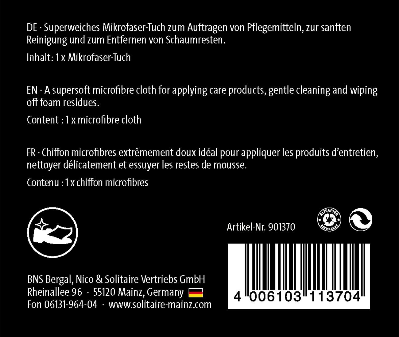 Solitaire Premium Amber Collection - Microfibre Cloth Schuhputztuch (1-tlg)