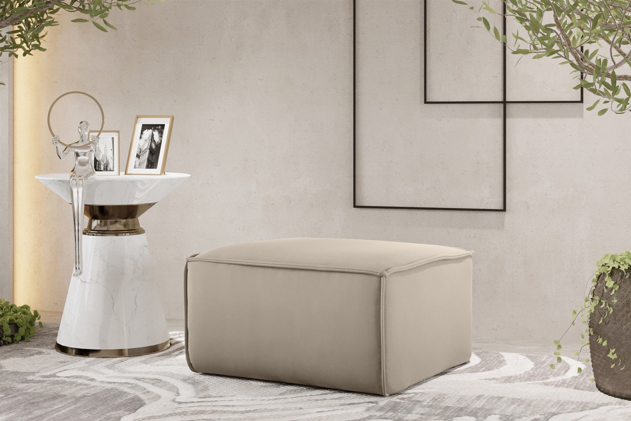 Fun Möbel Polsterhocker Designerhocker CELES PREMIUM günstig online kaufen