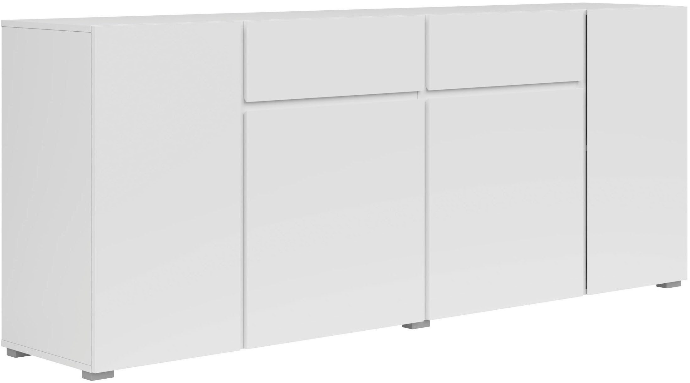 INOSIGN Kombikommode "Metric,Breite 195 cm, grifflose Kommode 4 Türen/2 Sch günstig online kaufen