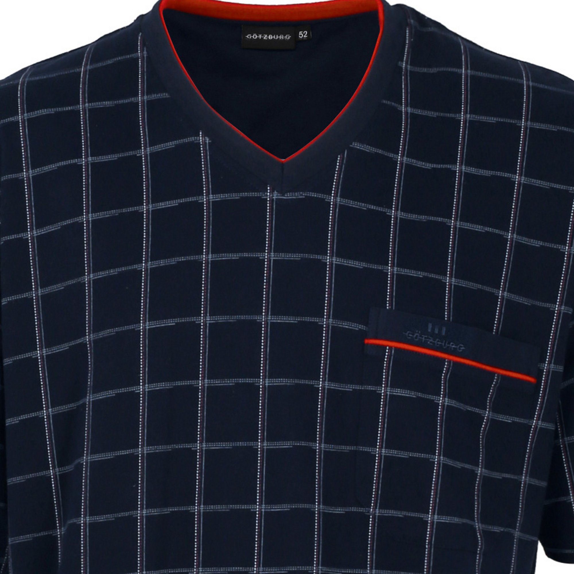 GÖTZBURG Pyjama Herren-Shorty Single-Jersey Karo günstig online kaufen