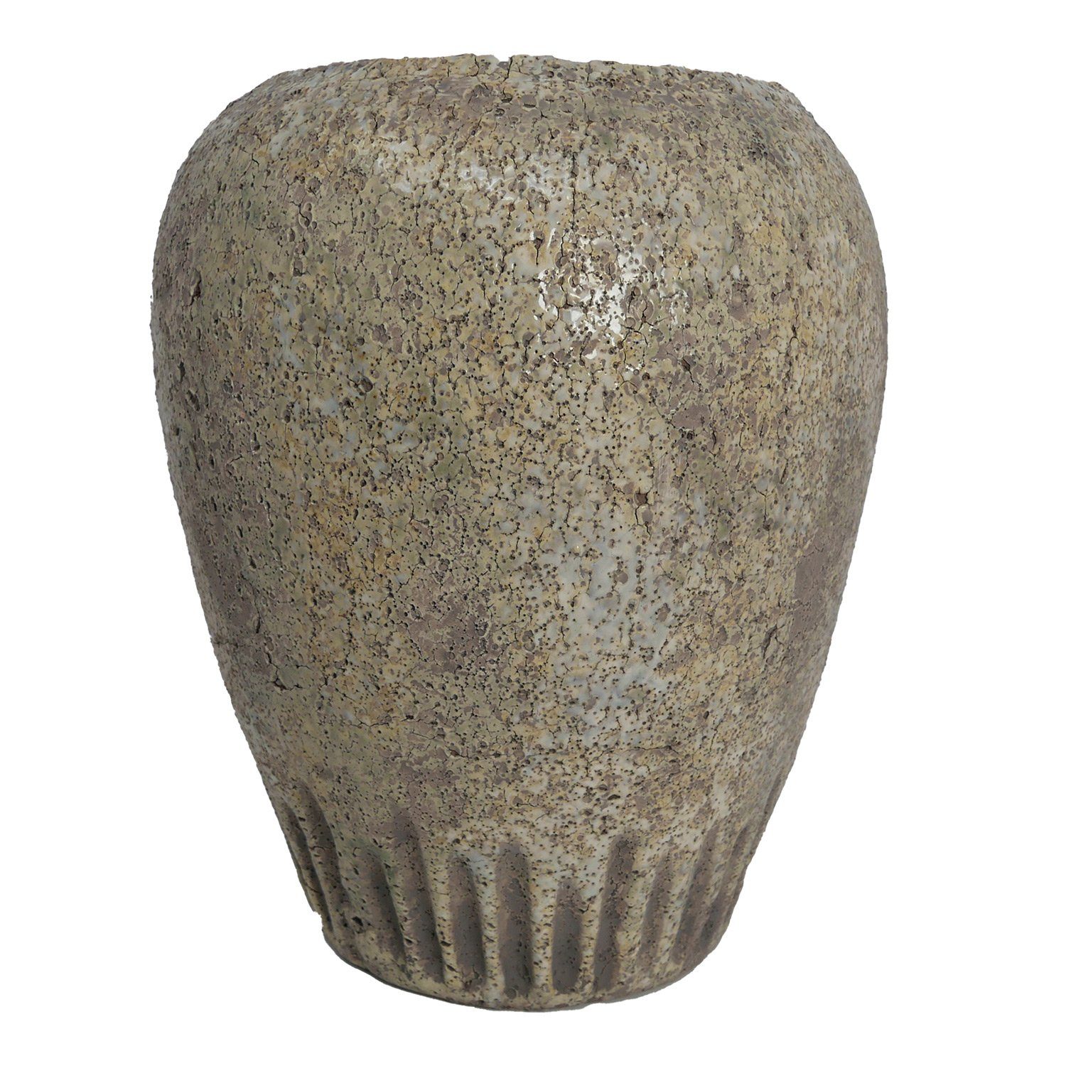 B&S Shabby Keramik Amphore Blumenkübel cm Antik H Steinoptik Pflanzkübel Vase 23 Rund
