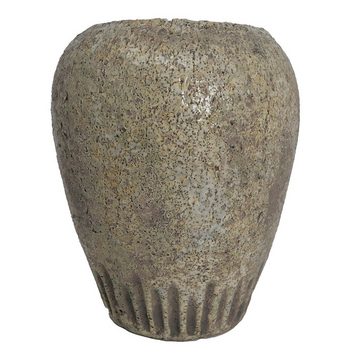 B&S Pflanzkübel Blumenkübel Keramik Vase Amphore Antik Shabby Steinoptik H 23 cm Rund