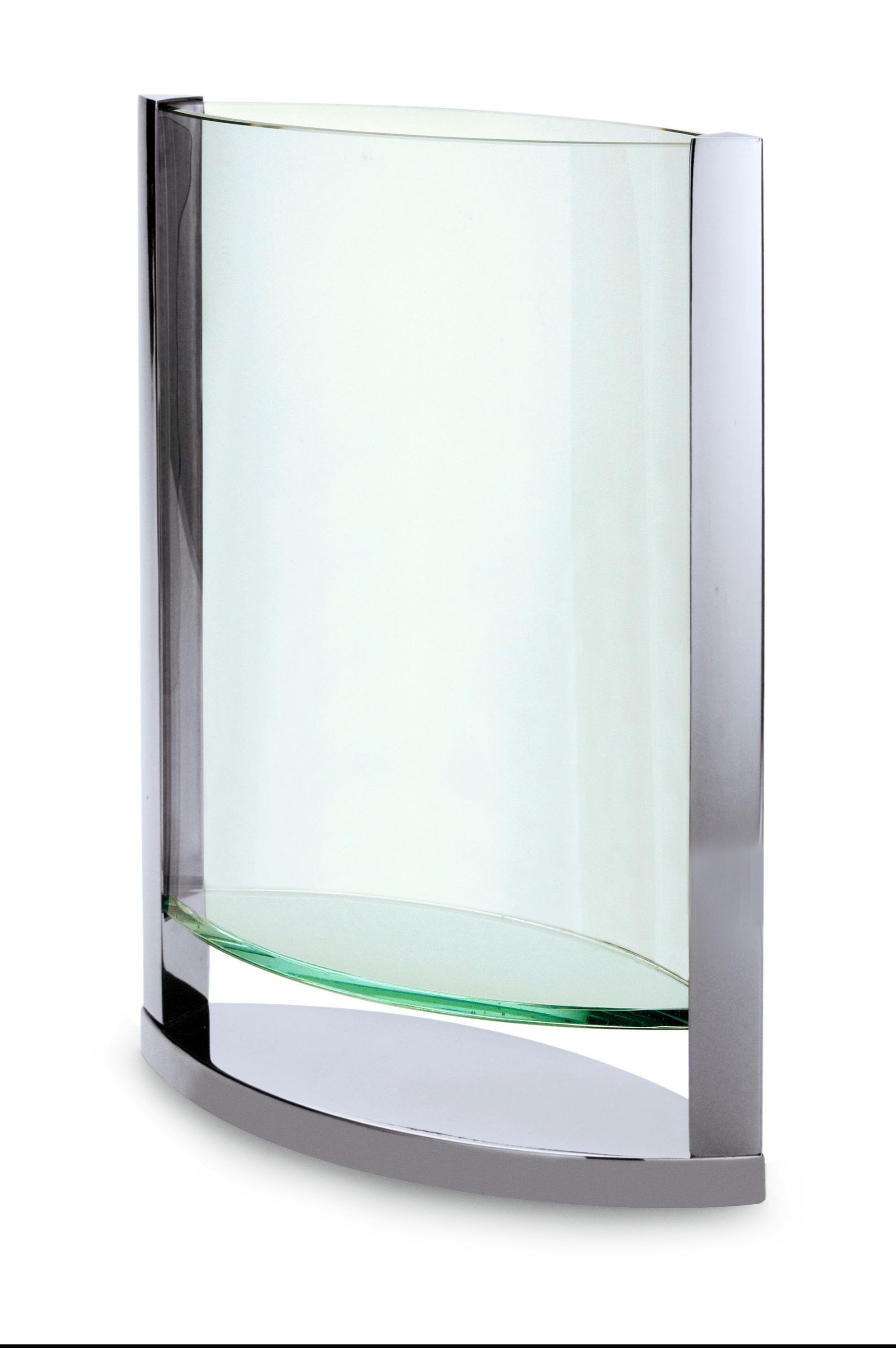 PHILIPPI Dekovase, Glas, Zinkdruckguss, verchromt, 30 cm