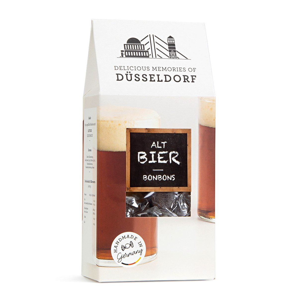 Eduard Edel Süßigkeit, Edel Bonbons mit Altbier Bier Geschmack in einer Giebelbox 80g