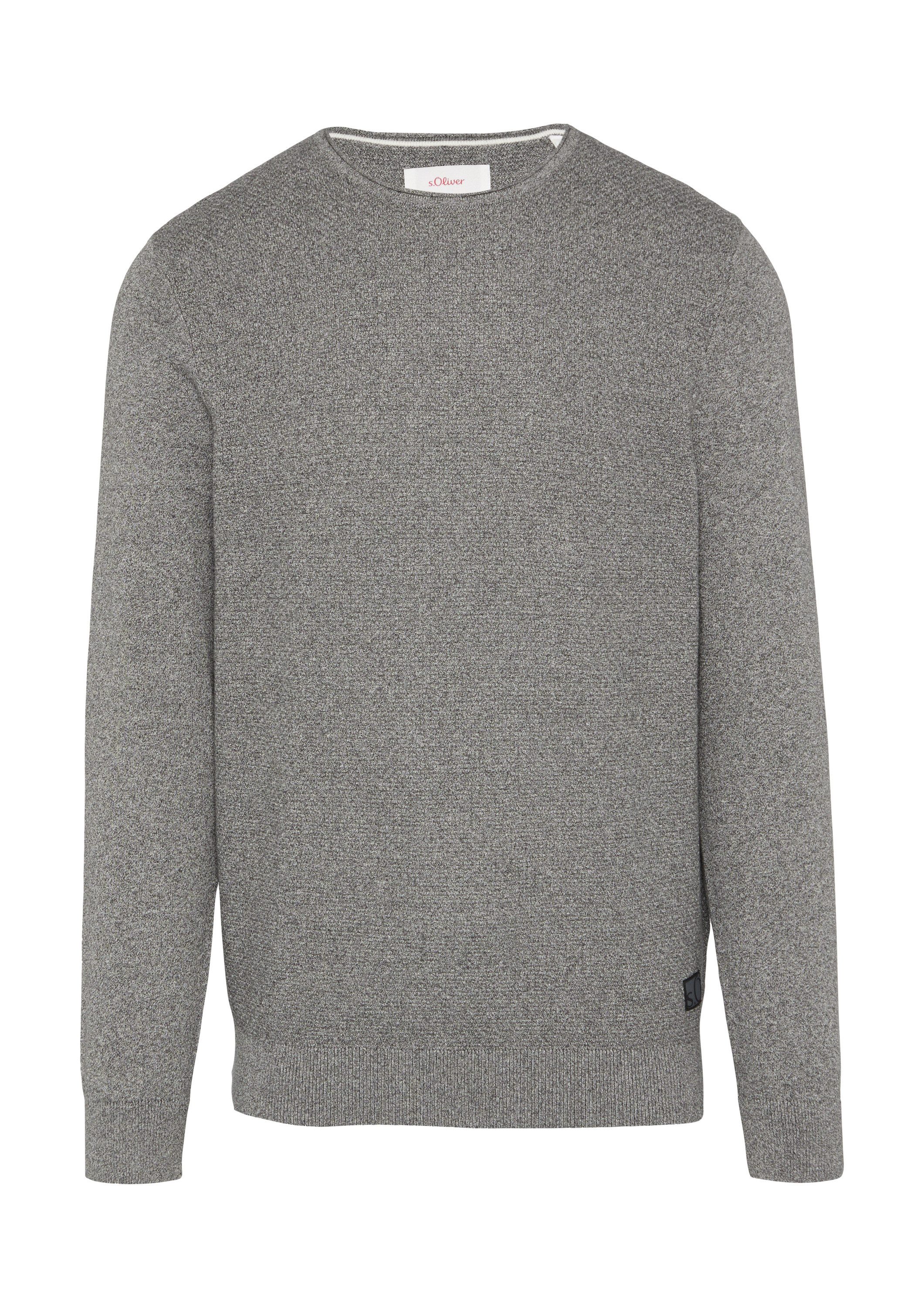 s.Oliver Longpullover Strickpullover Strickpullover mit Strukturmix günstig online kaufen
