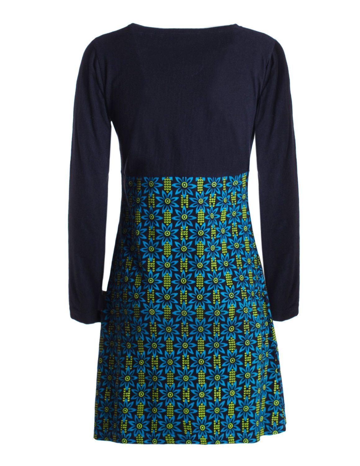 Vishes Tunikakleid Damen Langarm Longshirt-Kleid Sweatkleid Tunika-Kleid Shirt-Kleid Ethno, Goa, Hippie Style