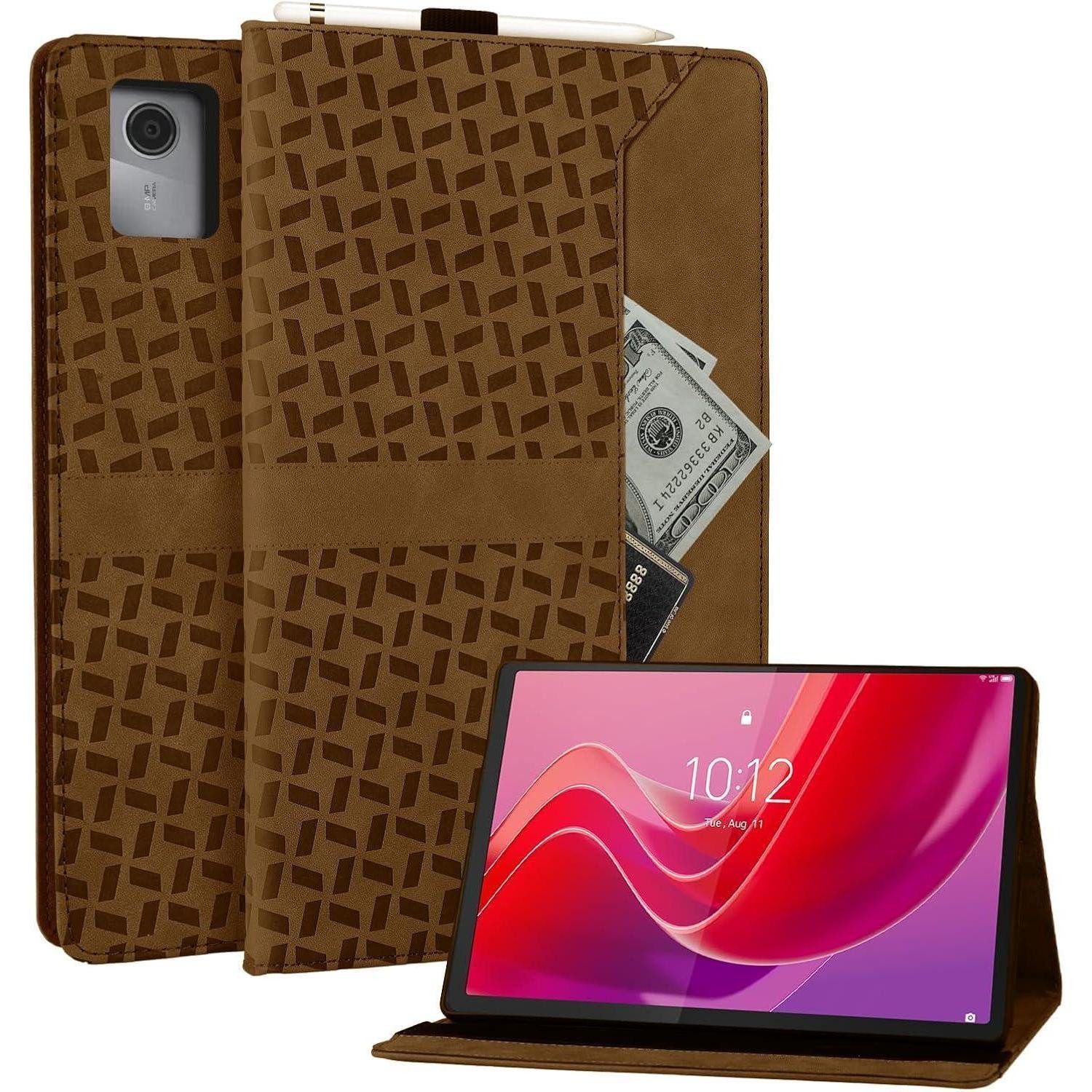LuxusKollektion Tablet-Hülle Tablethülle TB330FU Stand Schutzhülle Lenovo Tab M11 11 Zoll Braun