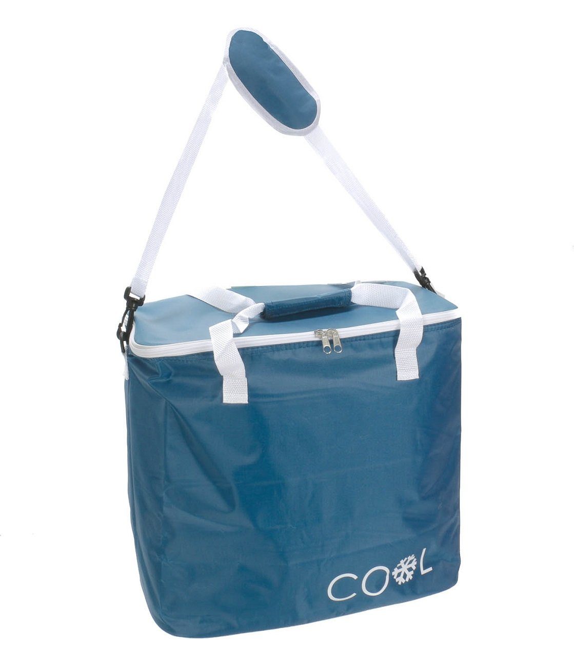 Bubble-Store Thermobehälter Thermotasche, alubeschichtet, (Trageriemen abnehmbar, gepolstert und größenverstellbar), Kühltasche blau