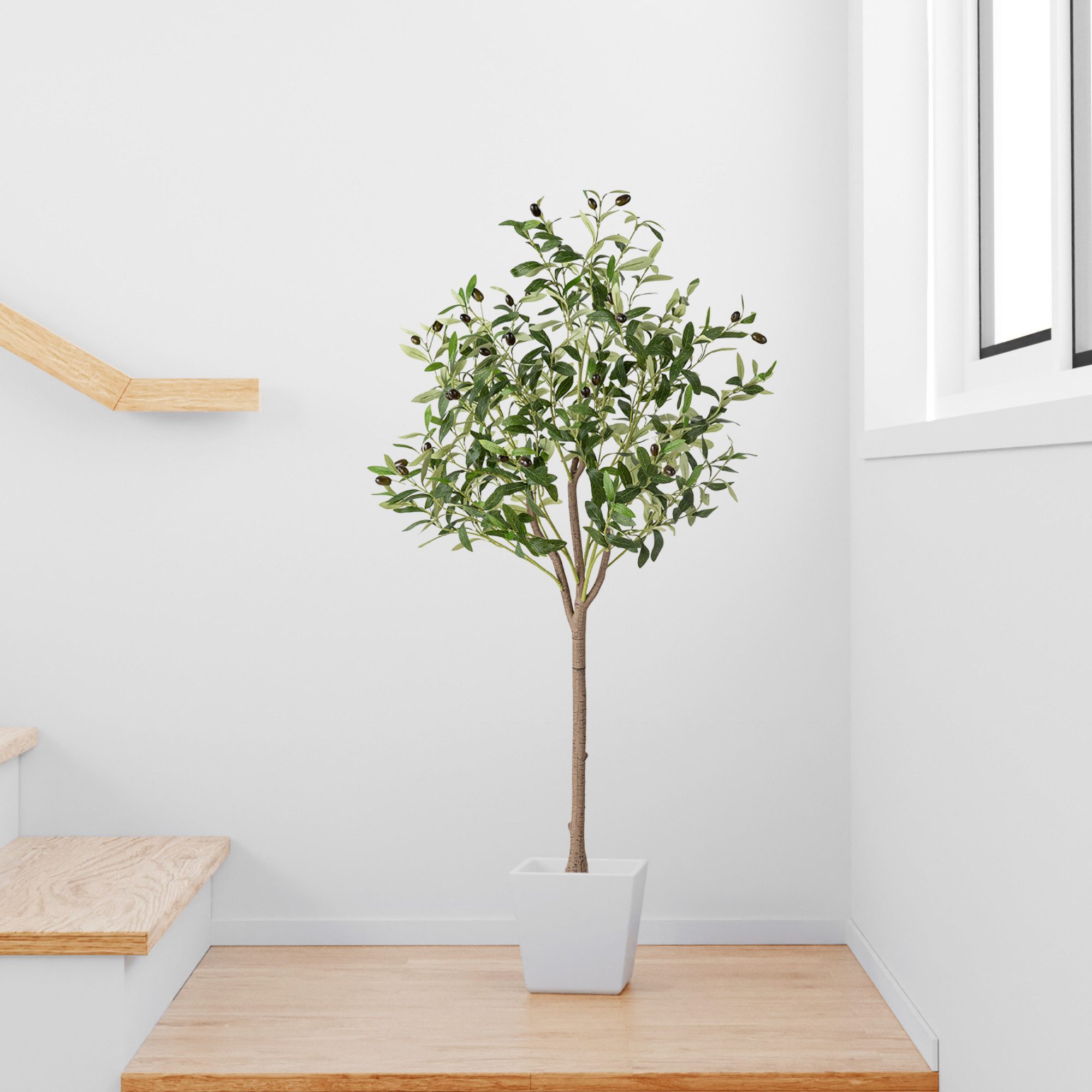 Kunstbaum Künstlicher Olivenbaum, Kunstpflanze Olivenbaum künstlich Olive, günstig online kaufen