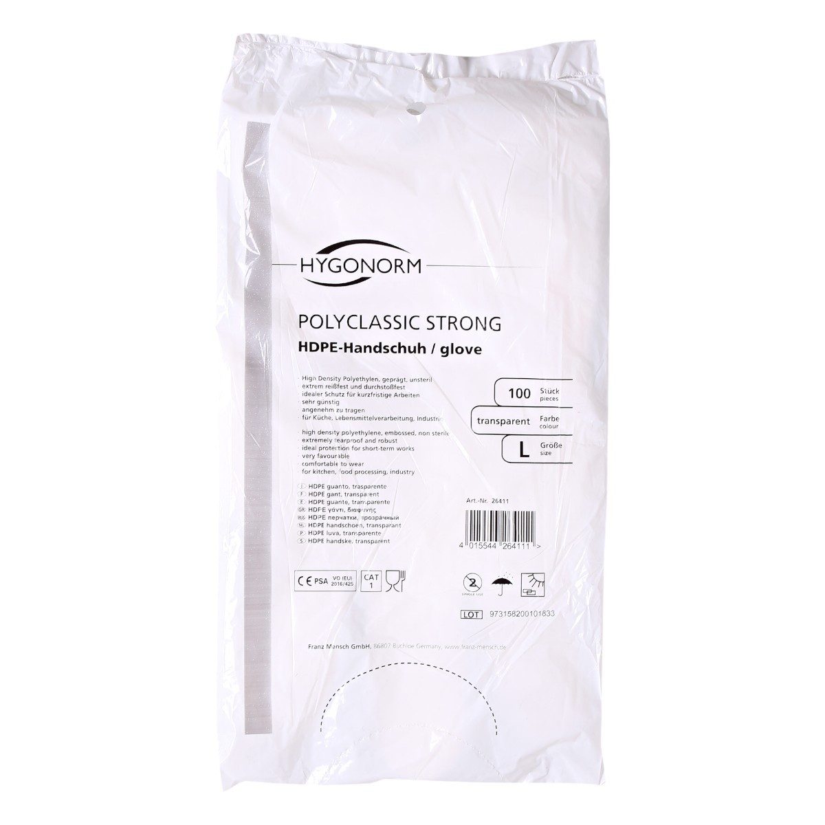 Franz Mensch Einweghandschuhe Hygonorm HDPE-Handschuhe "Polyclassic Strong" günstig online kaufen