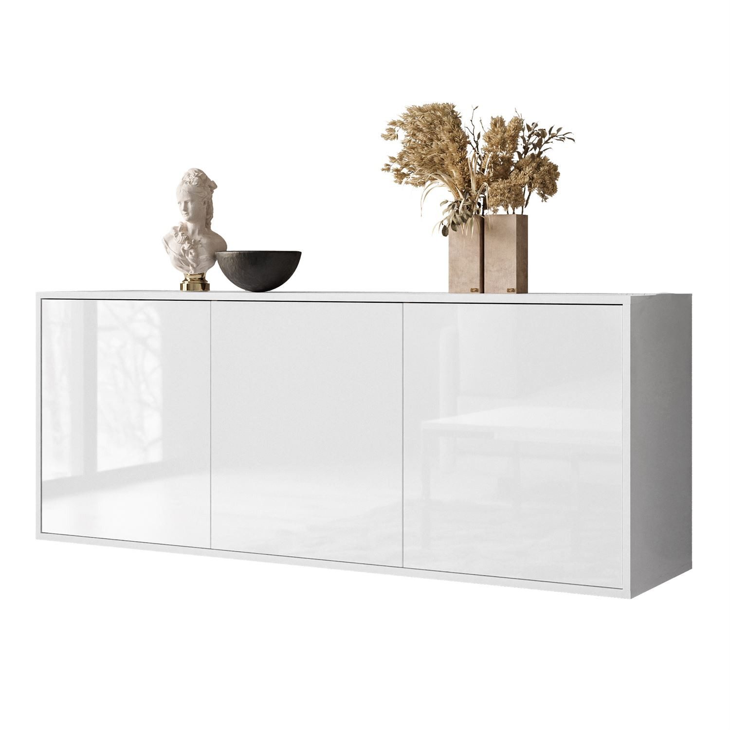 Lookway Kommode SANAYI Weiß hochglanz