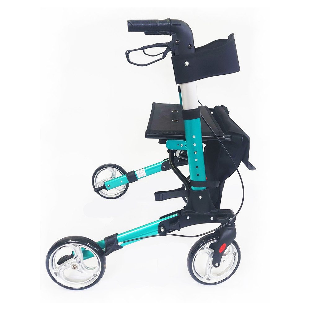 Rehavibe Rollator Einkaufswagen für Senioren, Leichtgewicht Rollator aus Aluminium, mit Aufbewahrungstaschen, Bremsen, Höhenverstellung, Faltbar