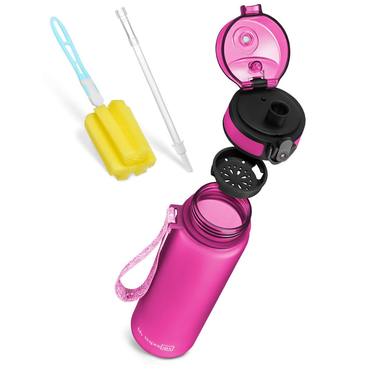 My Vesperbox Trinkflasche Minny, 500ml, auslaufsicher, kohlensäuregeeignet, PERFEKT FÜR KINDER