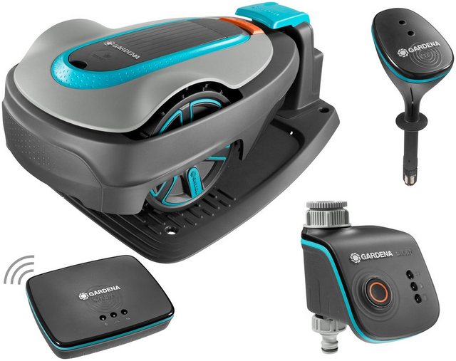 Gardena Mähroboter/Rasenroboter smart System Start-Set Sileno City 500