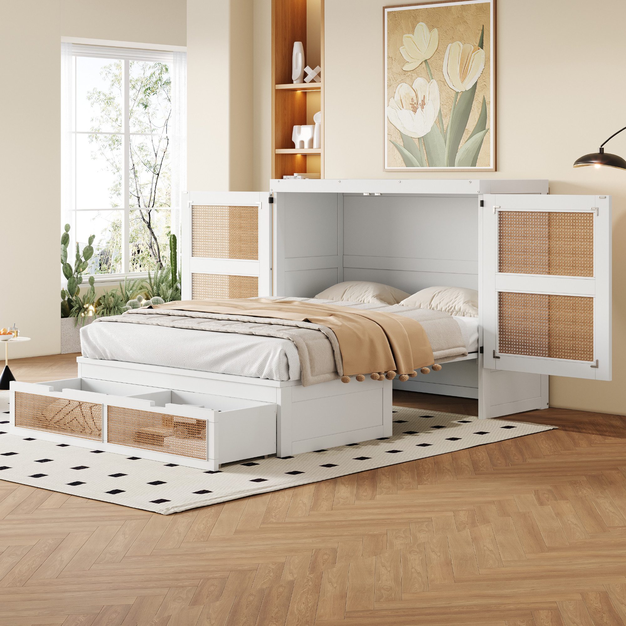 Flieks Schrankbett Holzbett Klappbett 140x200cm mit günstig online kaufen