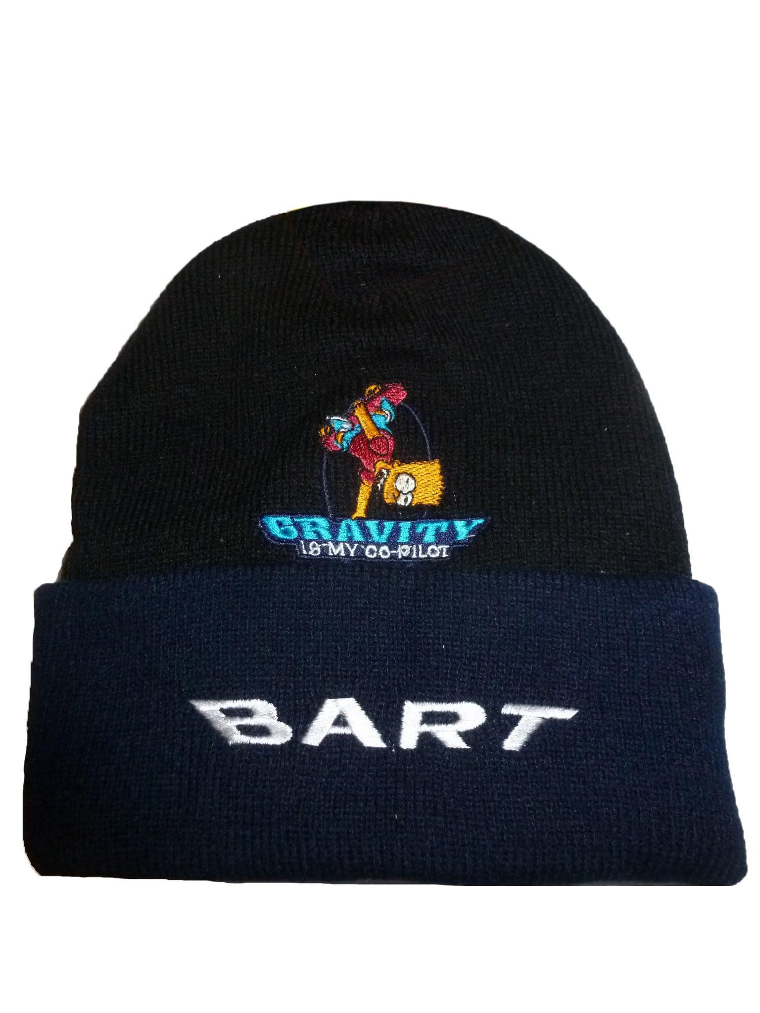 Beanie The Simpsons Wintermütze Bart Gravitation, schwarz mit blau