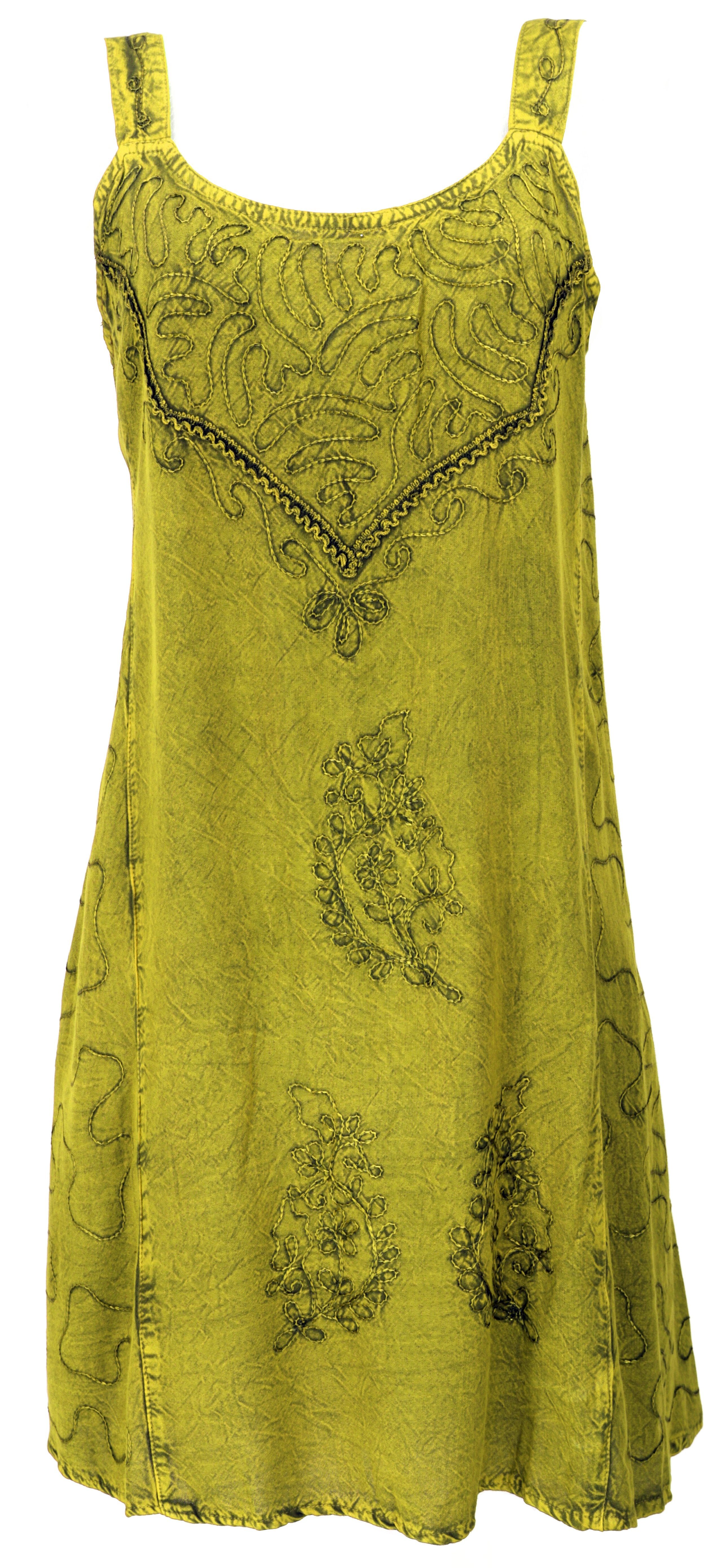 Guru-Shop Midikleid Besticktes indisches Minikleid Boho chic,.. alternative günstig online kaufen