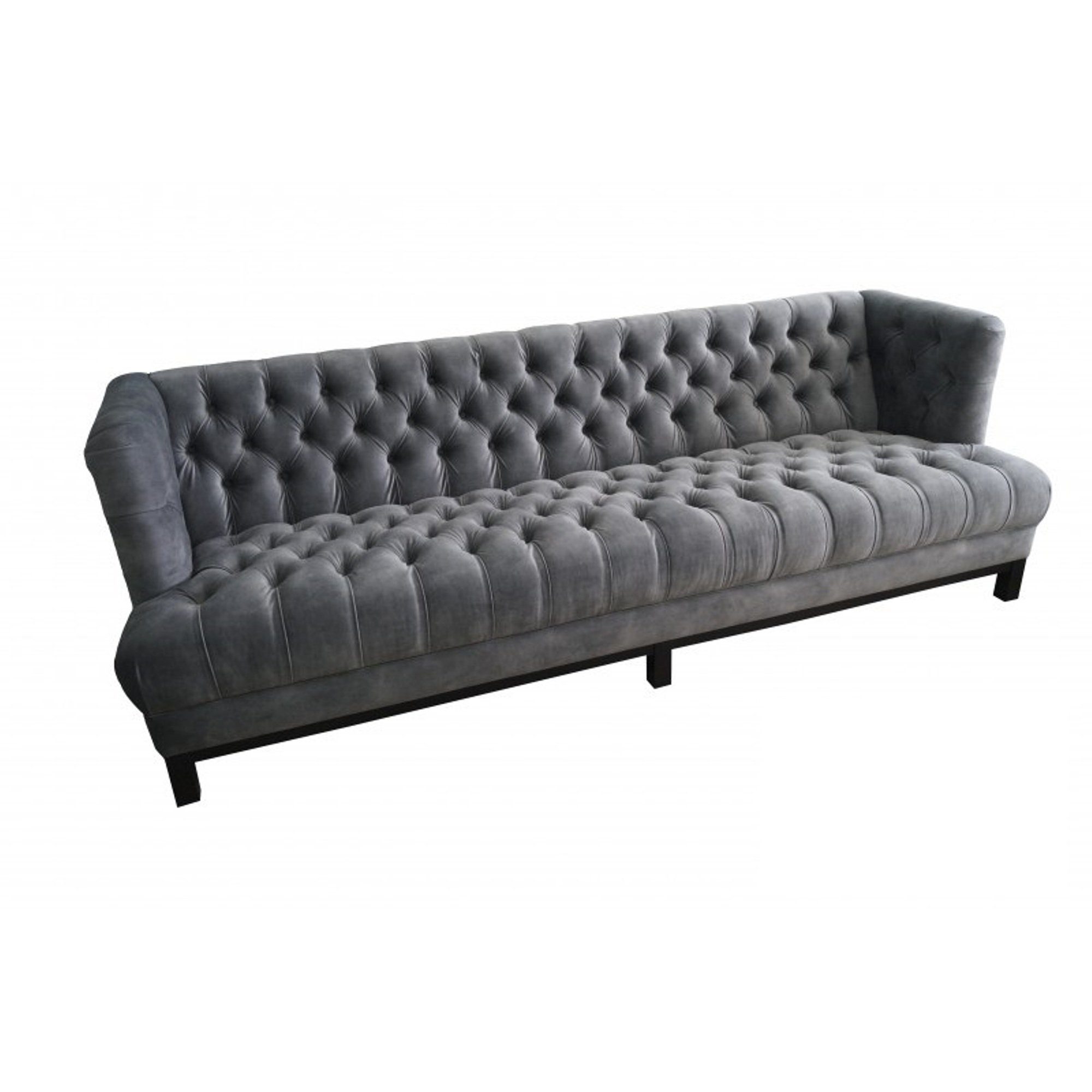 JVmoebel Sofa Moderner Luxus Chesterfield Dreisitzer Grau stilvoll Neu, Made in Europe