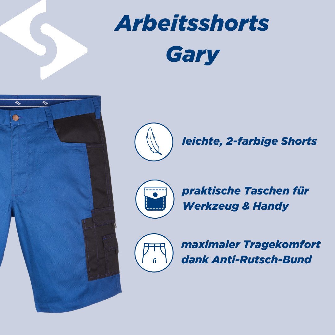SCHEIBLER WORKWEAR Arbeitsshorts Gary mit Anti-Rutsch-Bund und Hammerschlaufe