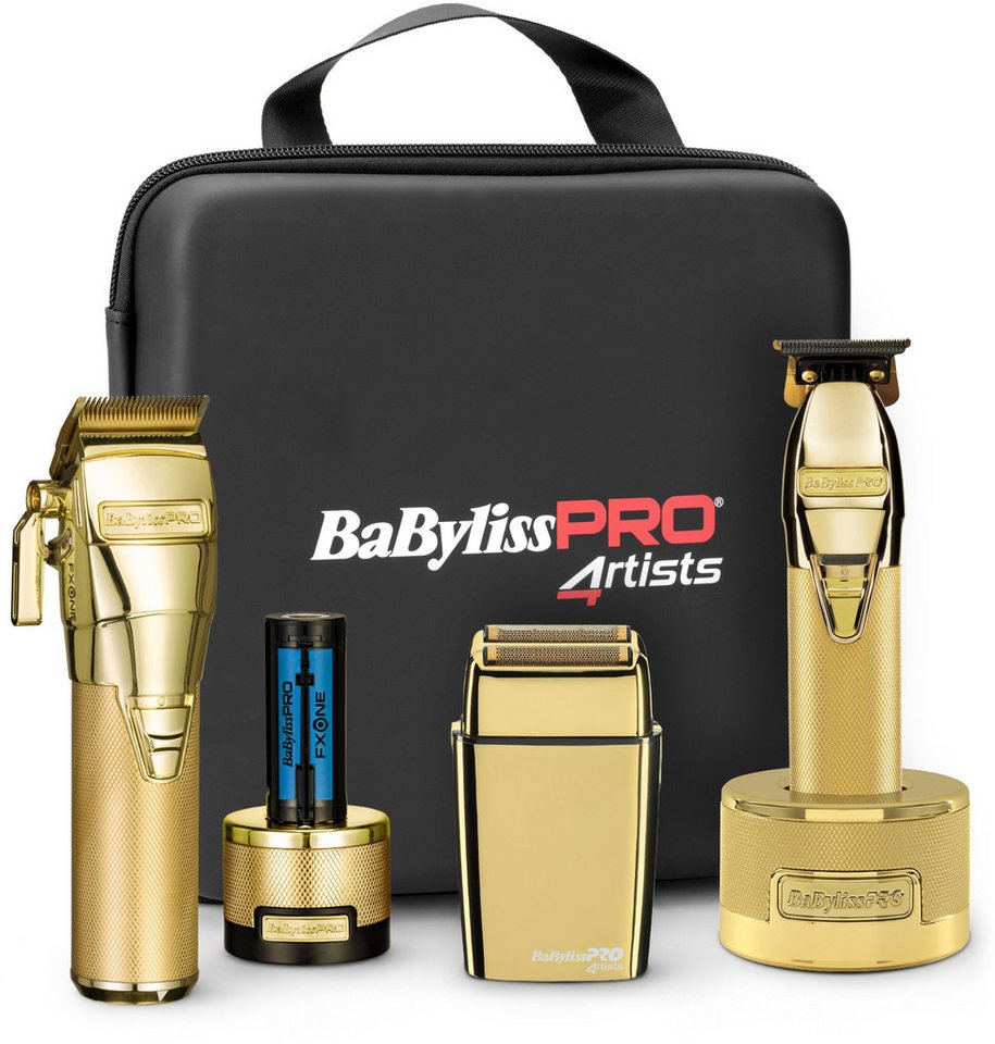 BaByliss Haarschneider BaByliss PRO Metal FX Combi Gold Set mit Haarschneider