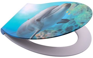Sanilo WC-Sitz Flat Delphin, mit Absenkautomatik