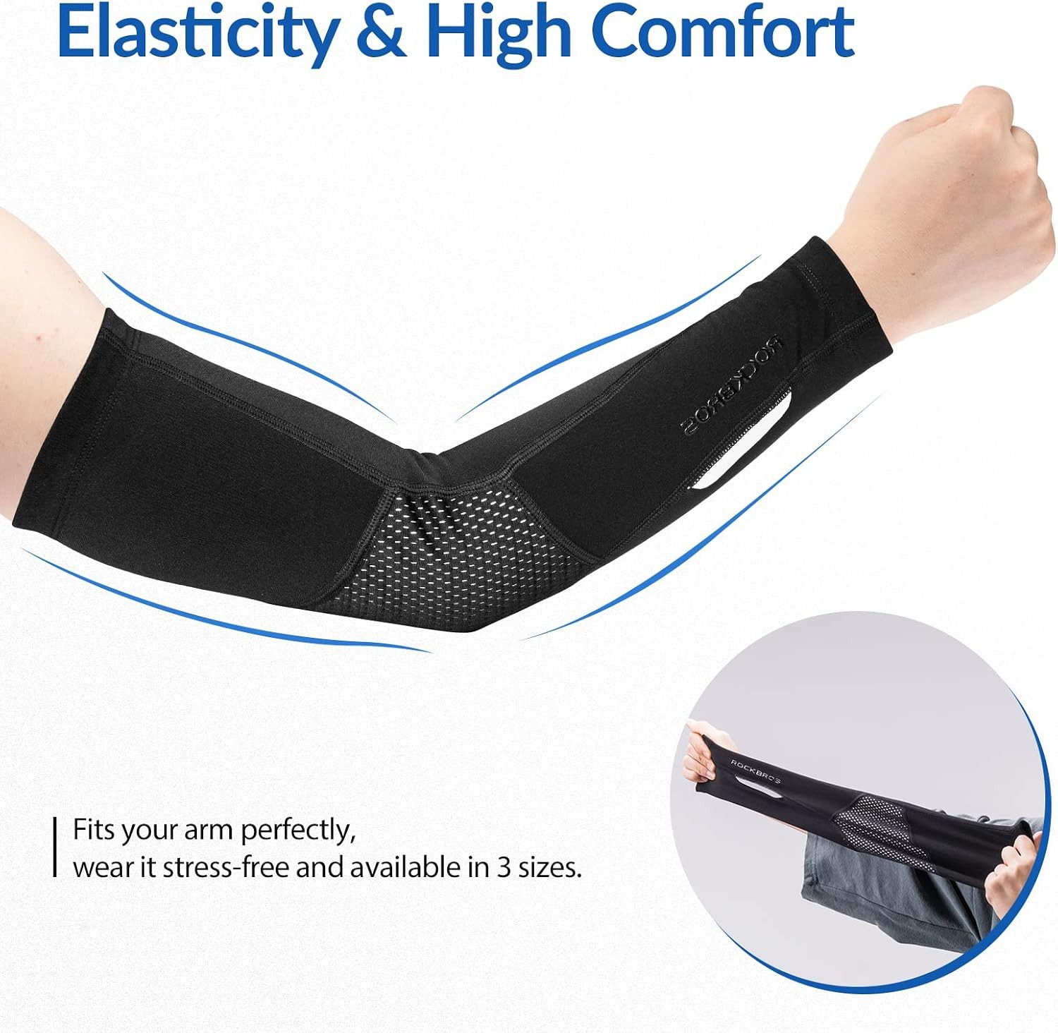 ROCKBROS Armlinge Winter Arm- und Beinlinge Anti-Rutsch Unisex S-3XL