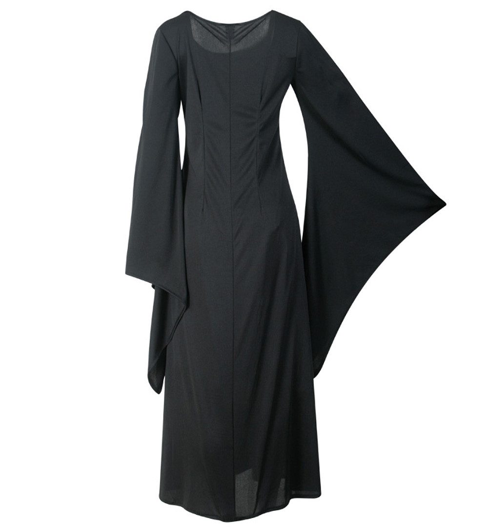 Fries Vampir-Kostüm Mortina Vampirin Hexen Kleid Schwarz Halloween Karneval Fasching Party
