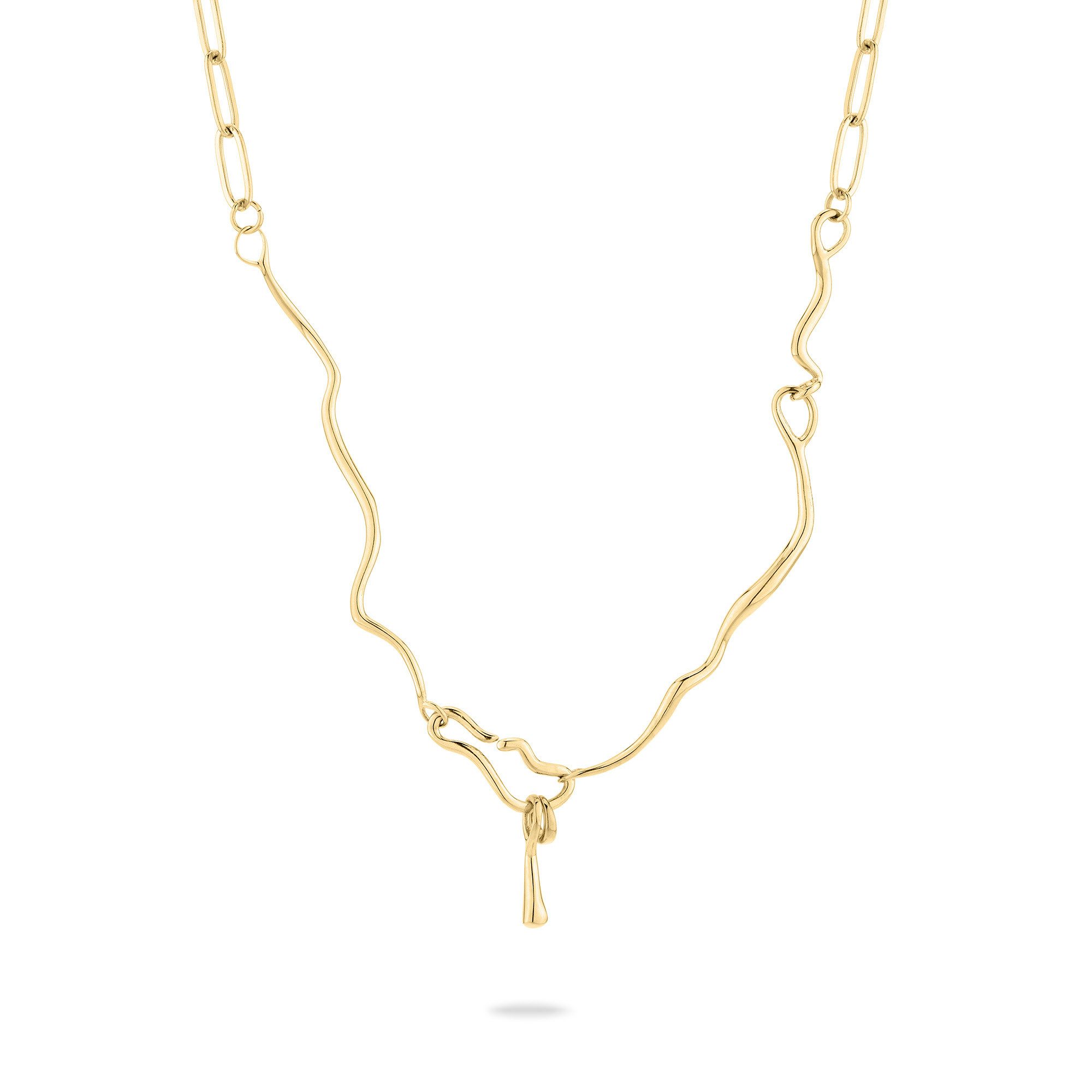 Kette mit Anhänger Schmuck Geschenk Edelstahl Halskette The Melting Organic