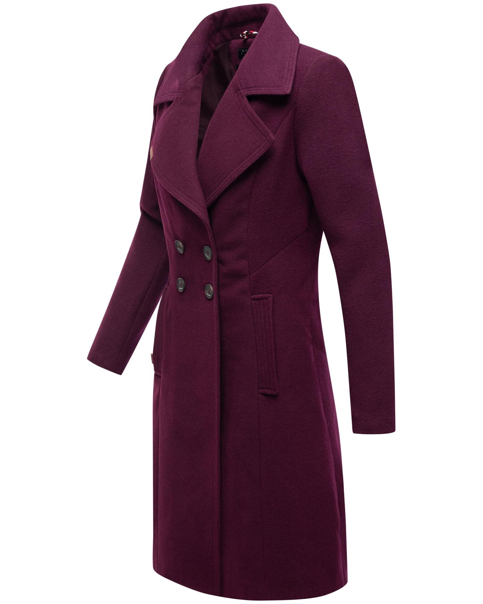 Navahoo Wintermantel Wooly edler Damen Trenchcoat in Wollmantel-Optik günstig online kaufen