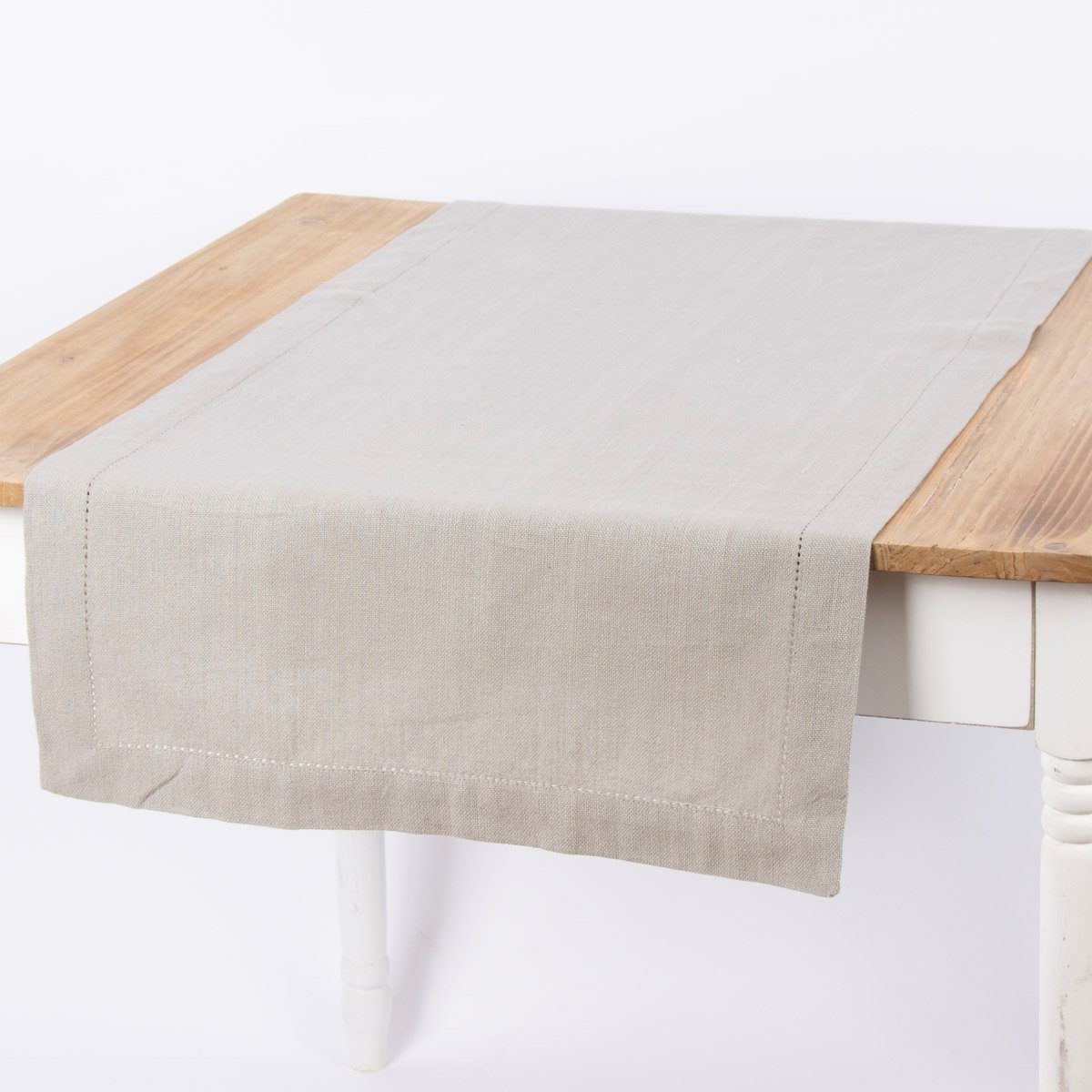 SCHÖNER LEBEN. Tischläufer Linen & More Tischläufer Indi einfarbig natur 50 günstig online kaufen